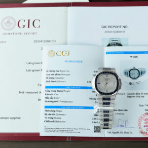 Đồng Hồ Patek Philippe Nautilus 5711 Đính Kim Cương Nhân Tạo & Sapphire Xanh 40mm (1)