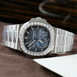Đồng Hồ Patek Philippe Nautilus 5712 Chế Tác Viền Đính Moissanite 40mm (2)