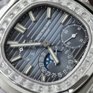 Đồng Hồ Patek Philippe Nautilus 5712 Chế Tác Viền Đính Moissanite 40mm (2)