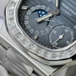 Đồng Hồ Patek Philippe Nautilus 5712 Chế Tác Viền Đính Moissanite 40mm (2)