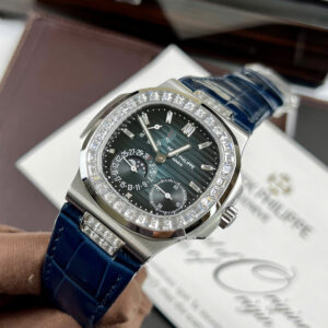 Đồng Hồ Patek Philippe Nautilus 5724 Fake Thuỵ Sỹ Đính Đá Xưởng GR 40mm (1)