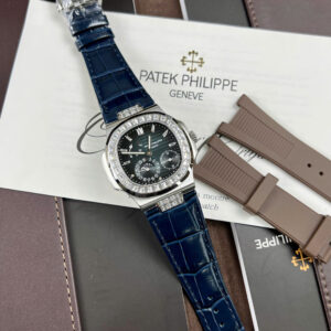 Đồng Hồ Patek Philippe Nautilus 5724 Fake Thuỵ Sỹ Đính Đá Xưởng GR 40mm (1)
