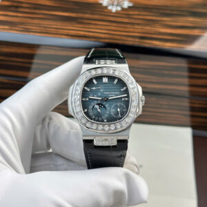 Đồng Hồ Patek Philippe Nautilus 5724G Tinh Chỉnh Full Options Đính Moissanite 40mm (1)