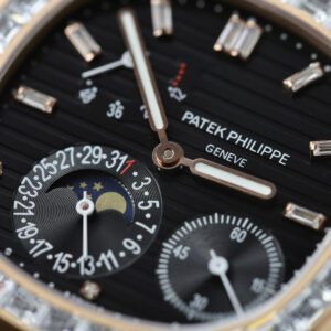 Đồng Hồ Patek Philippe Nautilus 5724R Nam Đính Đá Máy Cơ Replica Xưởng GR 40mm (2)