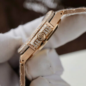 Đồng Hồ Patek Philippe Nautilus 7118 Bọc Vàng 18K Đính Full Đá Moissanite (3)