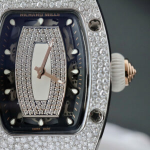 Đồng Hồ Richard Mille RM007 Nữ Đính Full Kim Cương Moissanite Màu Trắng 36mm (1)