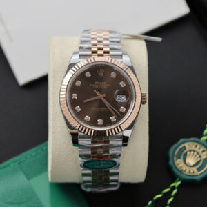 Đồng Hồ Rolex DateJust 126331 Bọc Vàng Thật Mặt Chocolate Xưởng Clean 41mm (1)