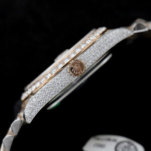 Đồng Hồ Rolex DateJust 126331 Chế Tác Đính Full Đá Moissanite Hong Kong 41mm (1)