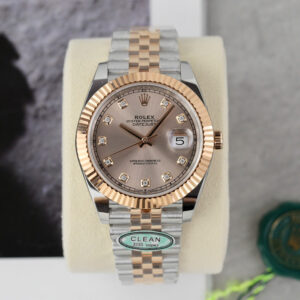 Đồng Hồ Rolex DateJust 126331 Mặt Số Hồng Chải Tia Replica Nhà Máy Clean 41mm (1)