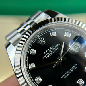 Đồng Hồ Rolex DateJust 126334 Replica Mặt Số Đen Cọc Số Đá Xưởng Clean 41mm (1)