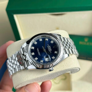 Đồng Hồ Rolex DateJust 126334 Replica Mặt Xanh Blue Cọc Số Đá Xưởng Clean 41mm (2)