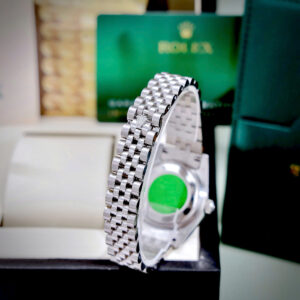 Đồng Hồ Rolex DateJust Fake Nữ Mặt Số Cam Đính Đá Máy Pin 31mm (6)