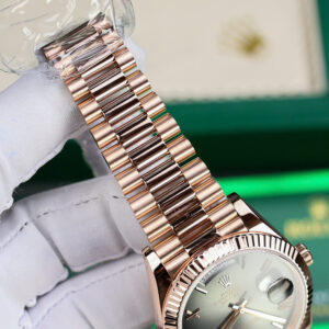 Đồng Hồ Rolex Day-Date 228235 Bọc Vàng 18K Mặt Xám Xưởng QF 189 Grams 40mm (10)