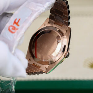 Đồng Hồ Rolex Day-Date 228235 Bọc Vàng 18K Mặt Xám Xưởng QF 189 Grams 40mm (10)