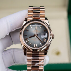 Đồng Hồ Rolex Day-Date 228235 Bọc Vàng 18K Mặt Xám Xưởng QF 189 Grams 40mm (10)
