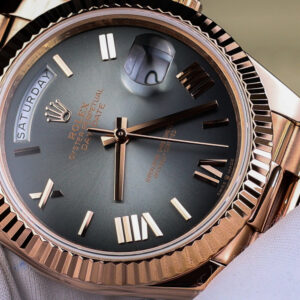 Đồng Hồ Rolex Day-Date 228235 Bọc Vàng 18K Mặt Xám Xưởng QF 189 Grams 40mm (10)