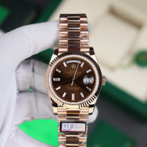 Đồng Hồ Rolex Day-Date 228235 Mặt Chocolate Replica Xưởng QF 189 Grams 40mm (2)