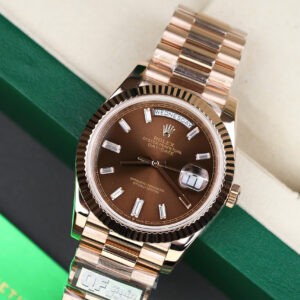 Đồng Hồ Rolex Day-Date 228235 Mặt Chocolate Replica Xưởng QF 189 Grams 40mm (2)