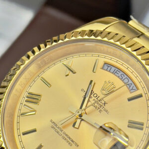 Đồng Hồ Rolex Day-Date Fake Máy Cơ Nhật Giá Rẻ Màu Vàng 40mm (8)