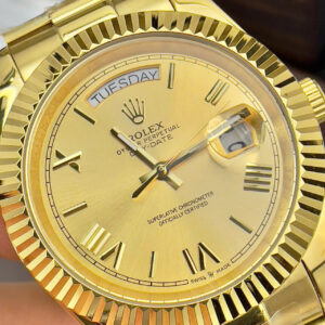 Đồng Hồ Rolex Day-Date Fake Máy Cơ Nhật Giá Rẻ Màu Vàng 40mm (8)