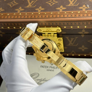 Đồng Hồ Rolex Daytona 116505 Bọc Vàng 18K Mặt Số Xà Cừ Tự Nhiên Đính Moissanite 40mm (9)