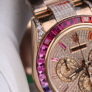 Đồng Hồ Rolex Daytona 116595RBOW Rainbow Fake Thuỵ Sỹ Nhà Máy MS 40mm (12)