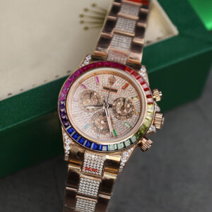 Đồng Hồ Rolex Daytona 116595RBOW Rainbow Fake Thuỵ Sỹ Nhà Máy MS 40mm (12)