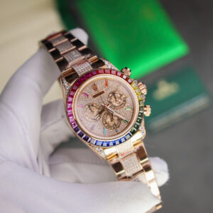 Đồng Hồ Rolex Daytona 116595RBOW Rainbow Fake Thuỵ Sỹ Nhà Máy MS 40mm (12)