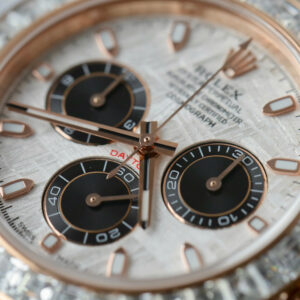 Đồng Hồ Rolex Daytona 126535TBR Bọc Vàng Hồng Đính Moissanite 40mm (10)