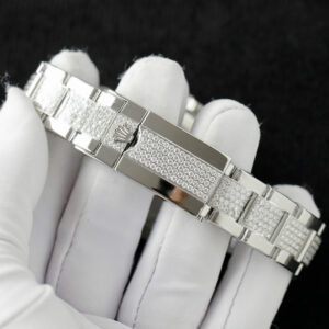 Đồng Hồ Rolex Daytona Eye Of Tiger Chế Tác Đính Đá Moissanite Baguette 40mm (1)