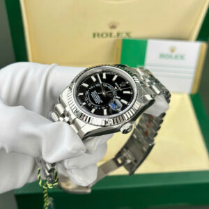 Đồng Hồ Rolex Sky-Dweller 326934 Replica Mặt Đen Nhà Máy ZF 42mm (1)