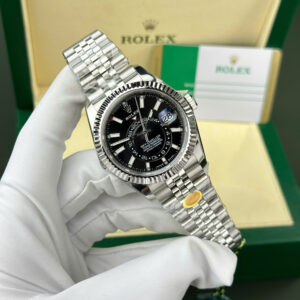 Đồng Hồ Rolex Sky-Dweller 326934 Replica Mặt Đen Nhà Máy ZF 42mm (1)