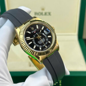 Đồng Hồ Rolex Sky-Dweller 336238 Mặt Đen Nặng 192 Grams Nhà Máy ZF 42mm (1)