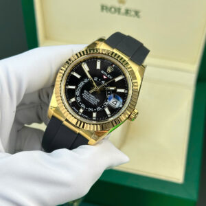 Đồng Hồ Rolex Sky-Dweller 336238 Mặt Đen Nặng 192 Grams Nhà Máy ZF 42mm (1)