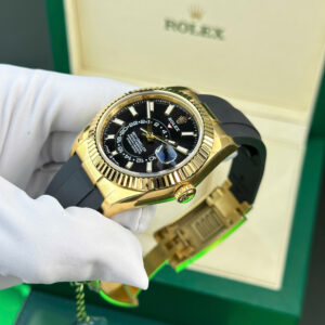 Đồng Hồ Rolex Sky-Dweller 336238 Mặt Đen Nặng 192 Grams Nhà Máy ZF 42mm (1)
