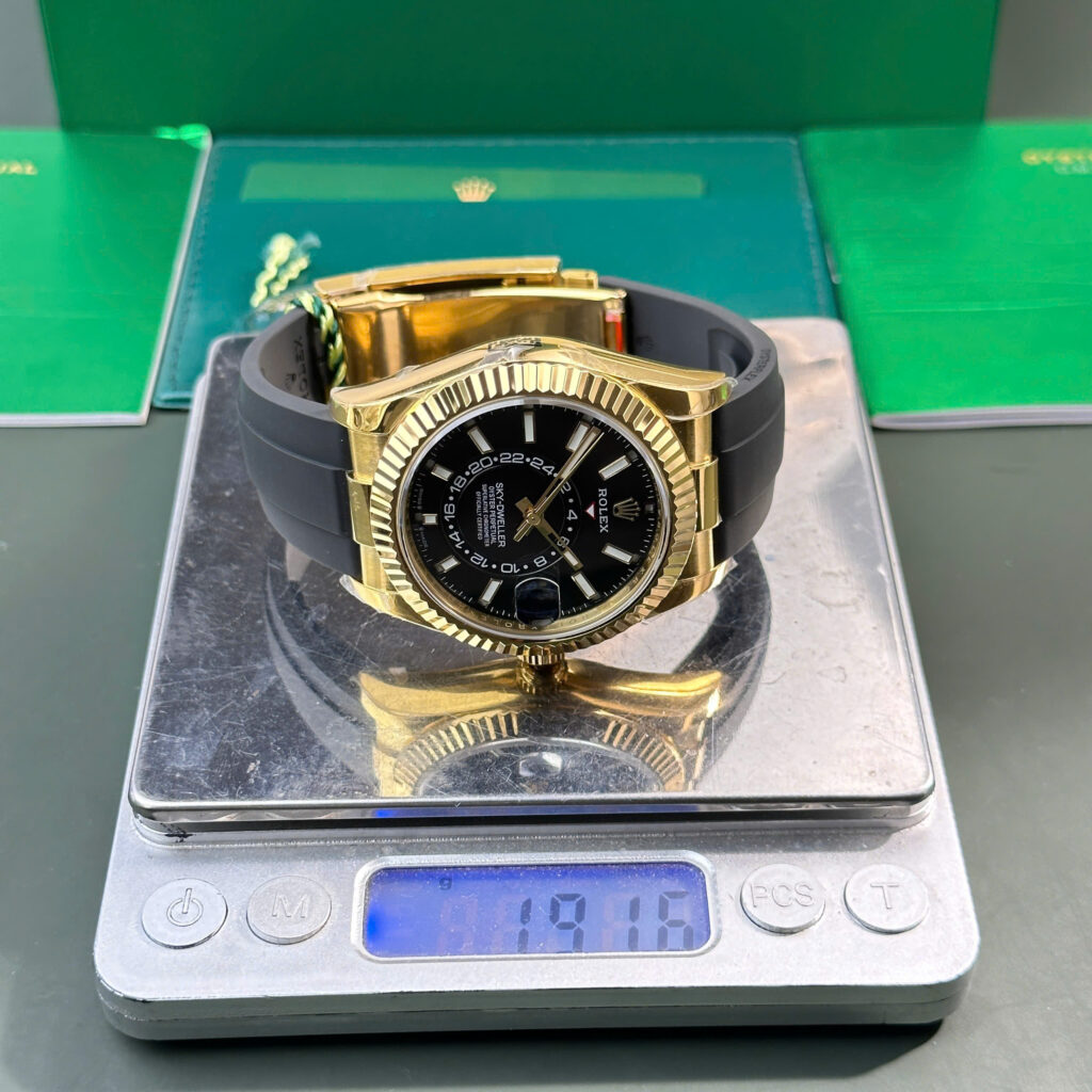 Đồng Hồ Rolex Sky-Dweller 336238 Mặt Đen Nặng 192 Grams Nhà Máy ZF 42mm (1)