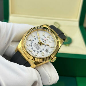 Đồng Hồ Rolex Sky-Dweller 336238 Mặt Trắng Nặng 192 Grams Nhà Máy ZF 42mm (5)