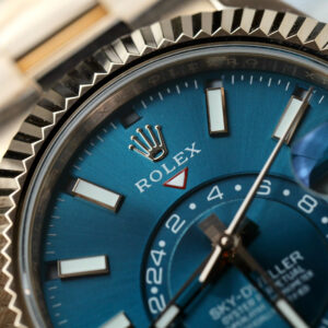 Đồng Hồ Rolex Sky-Dweller 336935 Bọc Vàng 18K Replica Cao Cấp Mặt Xanh 42mm (1)