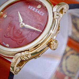 Đồng Hồ Versace Hellenyium Nữ Dây Da Màu Đỏ Siêu Cấp Máy Pin 35mm (3)