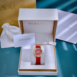 Đồng Hồ Versace Hellenyium Nữ Dây Da Màu Đỏ Siêu Cấp Máy Pin 35mm (3)