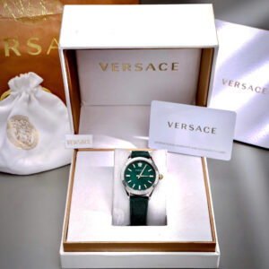 Đồng Hồ Versace Hellenyium Nữ Dây Da Màu Xanh Lá Cây Siêu Cấp 35mm (4)