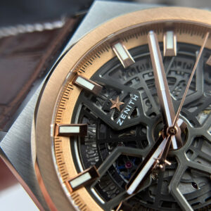 Đồng Hồ Zenith Defy Classic Skeleton Replica 11 Dây Da Màu Nâu Nhà Máy LF 41mm (9)