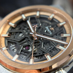 Đồng Hồ Zenith Defy Classic Skeleton Replica 11 Dây Da Màu Nâu Nhà Máy LF 41mm (9)