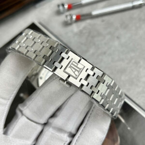 Đồng Hồ Audemars Piguet Royal Oak 15450 Fake Cao Cấp Mặt Trắng Xưởng IP 37mm (1)