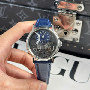 Đồng Hồ Breguet Tradition 7097BB Nam Dây Da Màu Xanh Replica 11 Xưởng ZF 40mm (6)