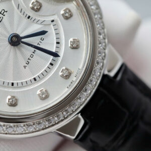 Đồng Hồ Cartier Ballon Nữ Đính Đá Mặt Tròn Màu Trắng Replica Nhà Máy AF 33mm (3)
