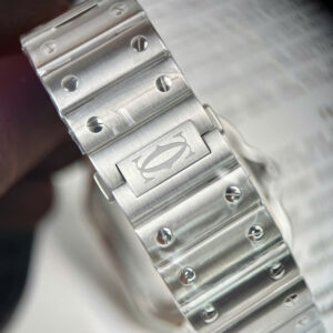 Đồng Hồ Cartier Santos de Cartier Medium WSSA0029 Rep 1 1 Mặt Trắng Xưởng BV (9)