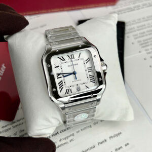 Đồng Hồ Cartier Santos de Cartier Medium WSSA0029 Rep 1 1 Mặt Trắng Xưởng BV (9)