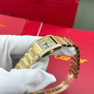 Đồng Hồ Cartier Tank Francaise Small Nữ Đính Đá Replica Cao Cấp (5)