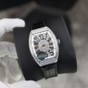 Đồng Hồ Franck Muller V32 Đính Full Kim Cương Nhân Tạo Moissanite Xưởng ABF 36mm (5)